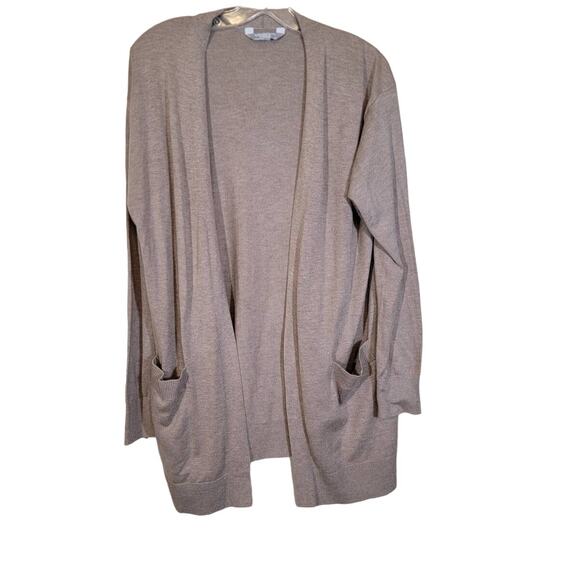 Luxury Premier Collection Women's Cashmere Blend Cardigan Sweater Tan Medium - Picture 1 of 7